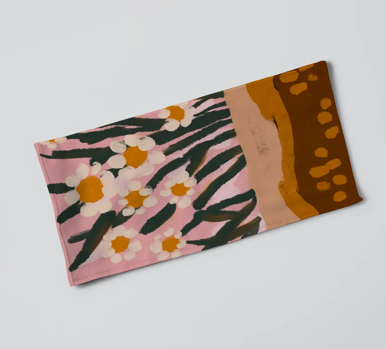 Pastel Flower Impression No 3 asciugamano da bagno da treechild