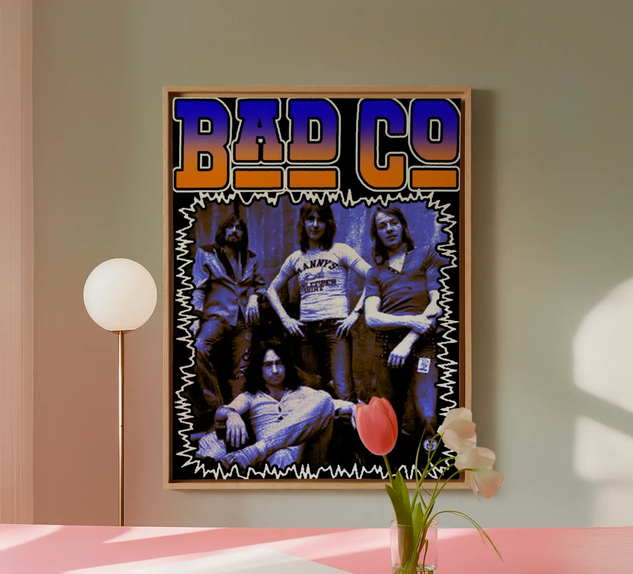 Rock in stile grunge Bad Company tela con Cornice a cassetta da igoshdesigns