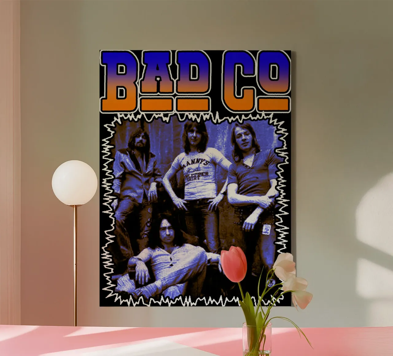 Rock in stile grunge Bad Company tela con Cornice a cassetta da igoshdesigns