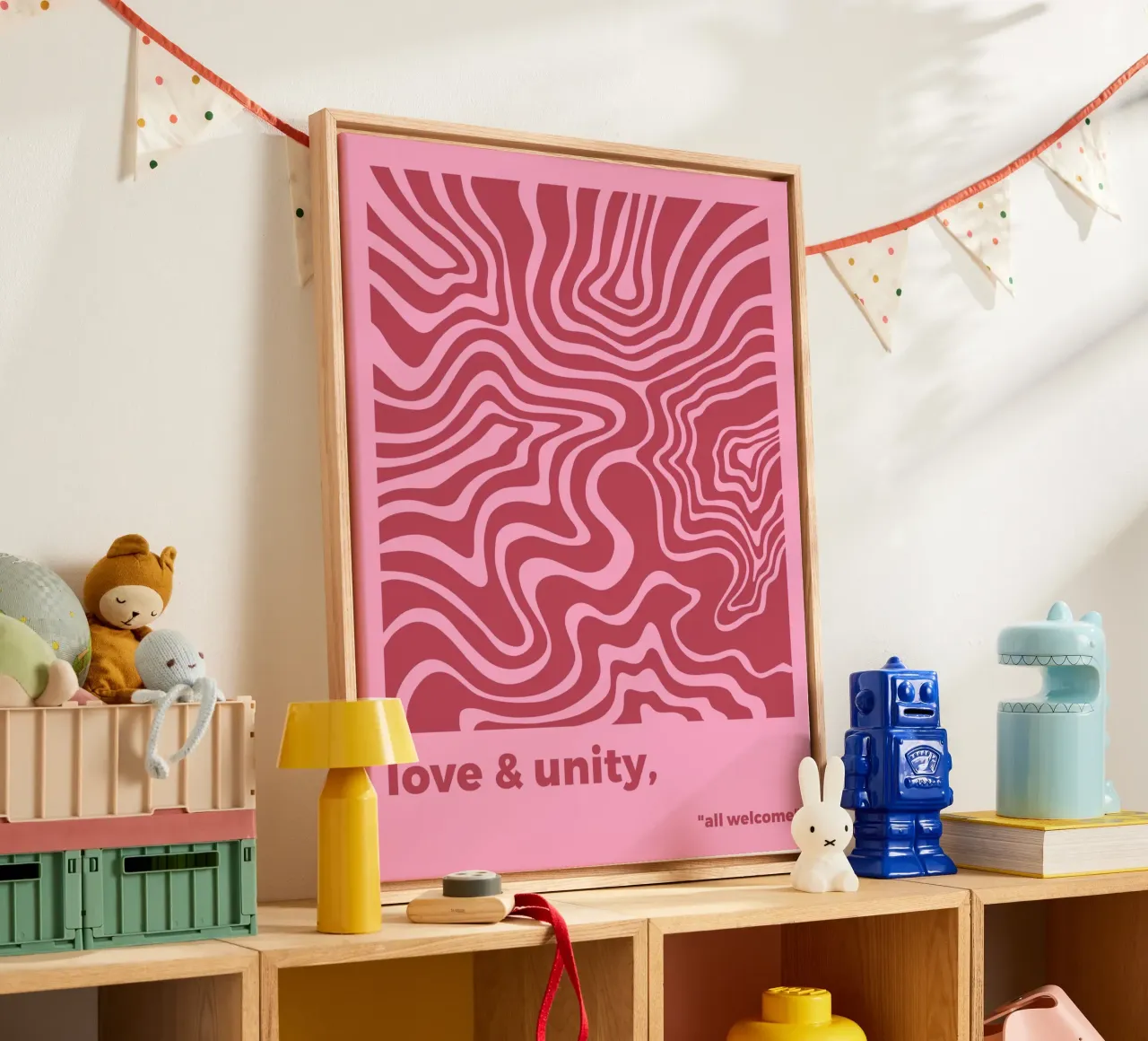 Love And Unity canvas with Floater frame by MODERN NUANCE