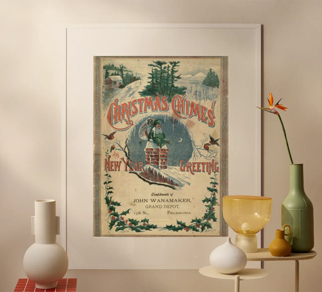 Poster natalizio d'epoca - Arte festiva retrò poster da Studio Vibe