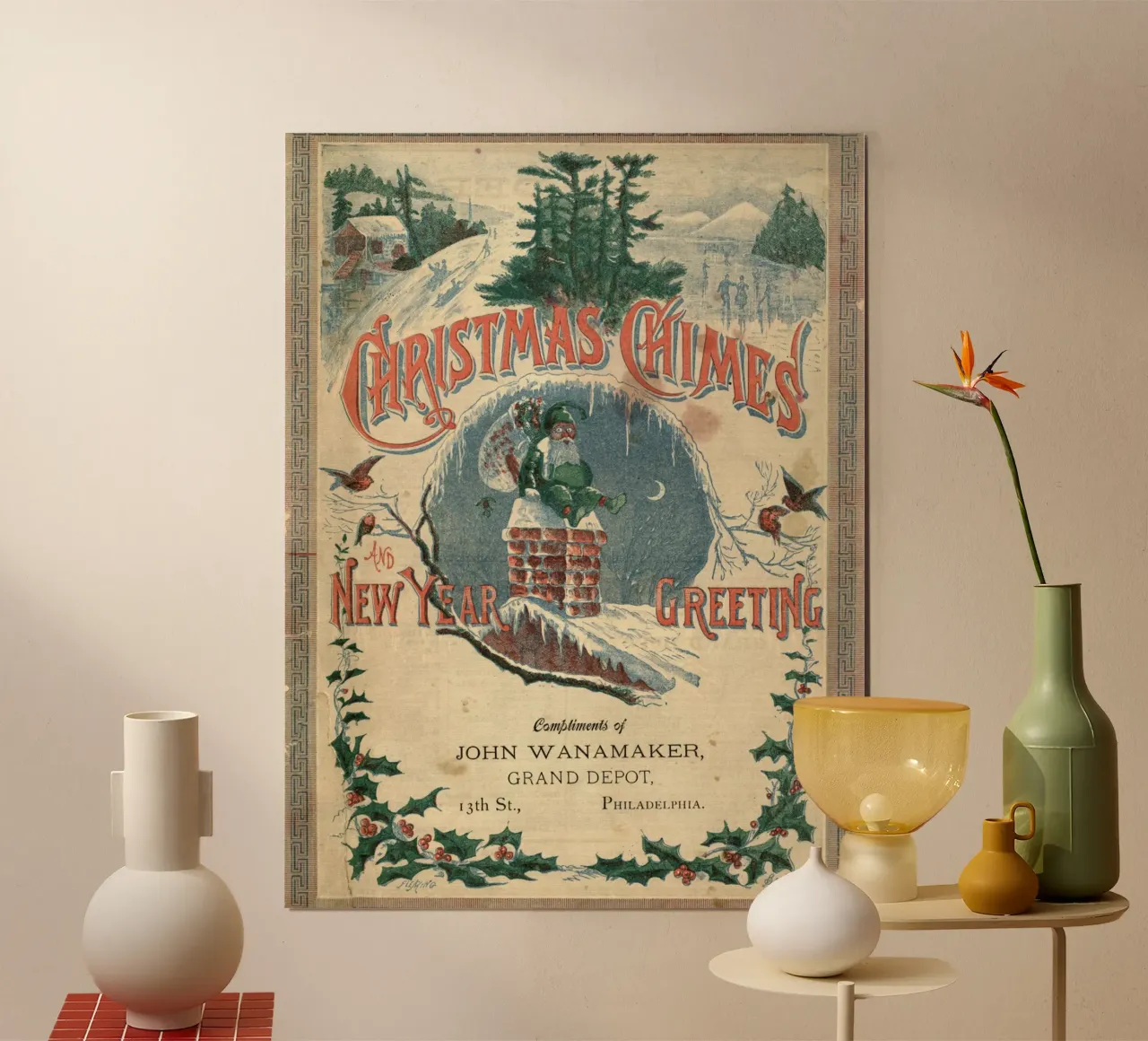 Poster natalizio d'epoca - Arte festiva retrò poster da Studio Vibe