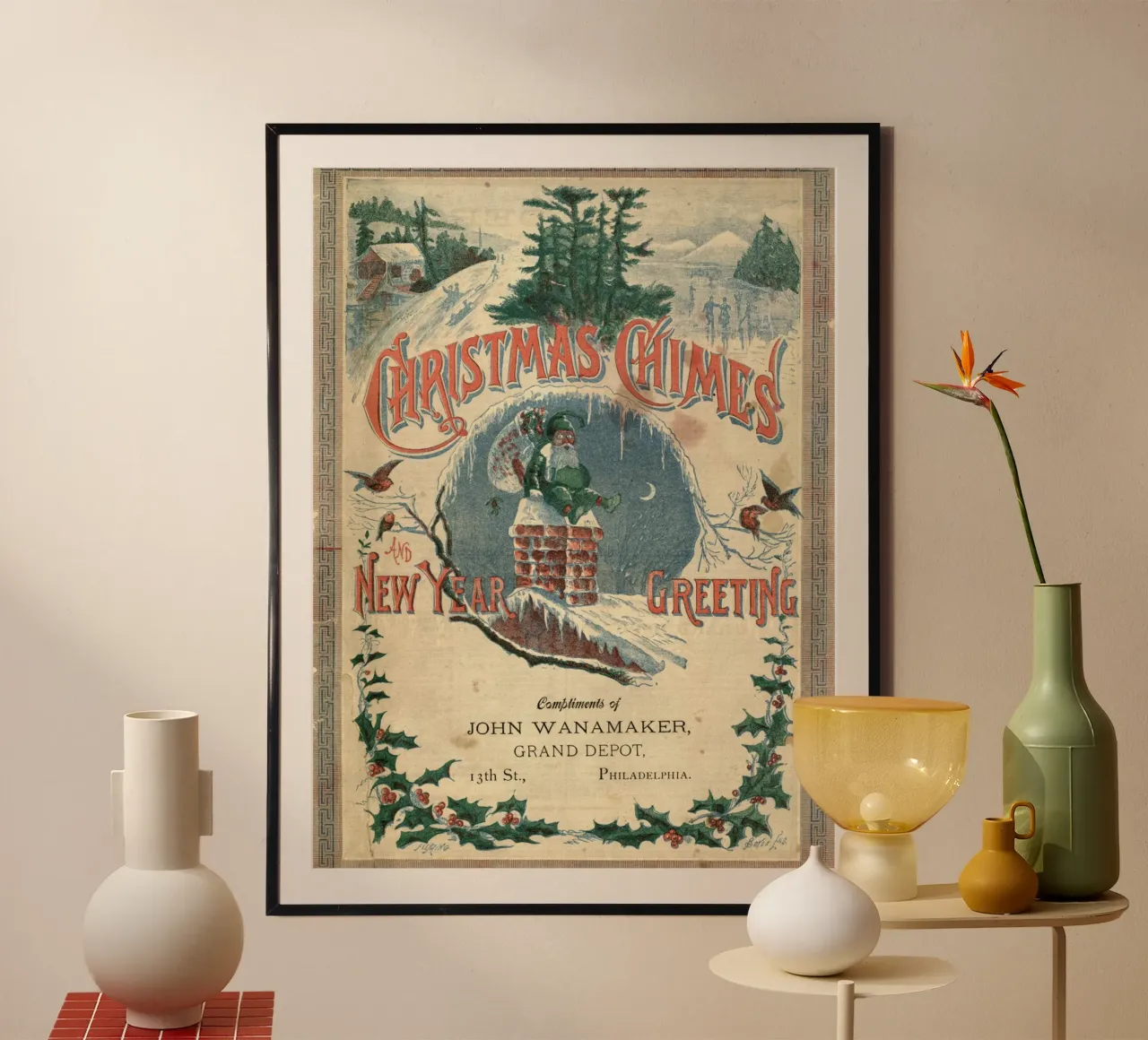 Poster natalizio d'epoca - Arte festiva retrò poster da Studio Vibe