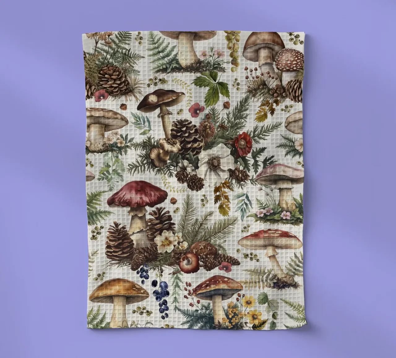 Breloque champignon des bois Autumn Vibes torchon de Andrea Haase Vintage World