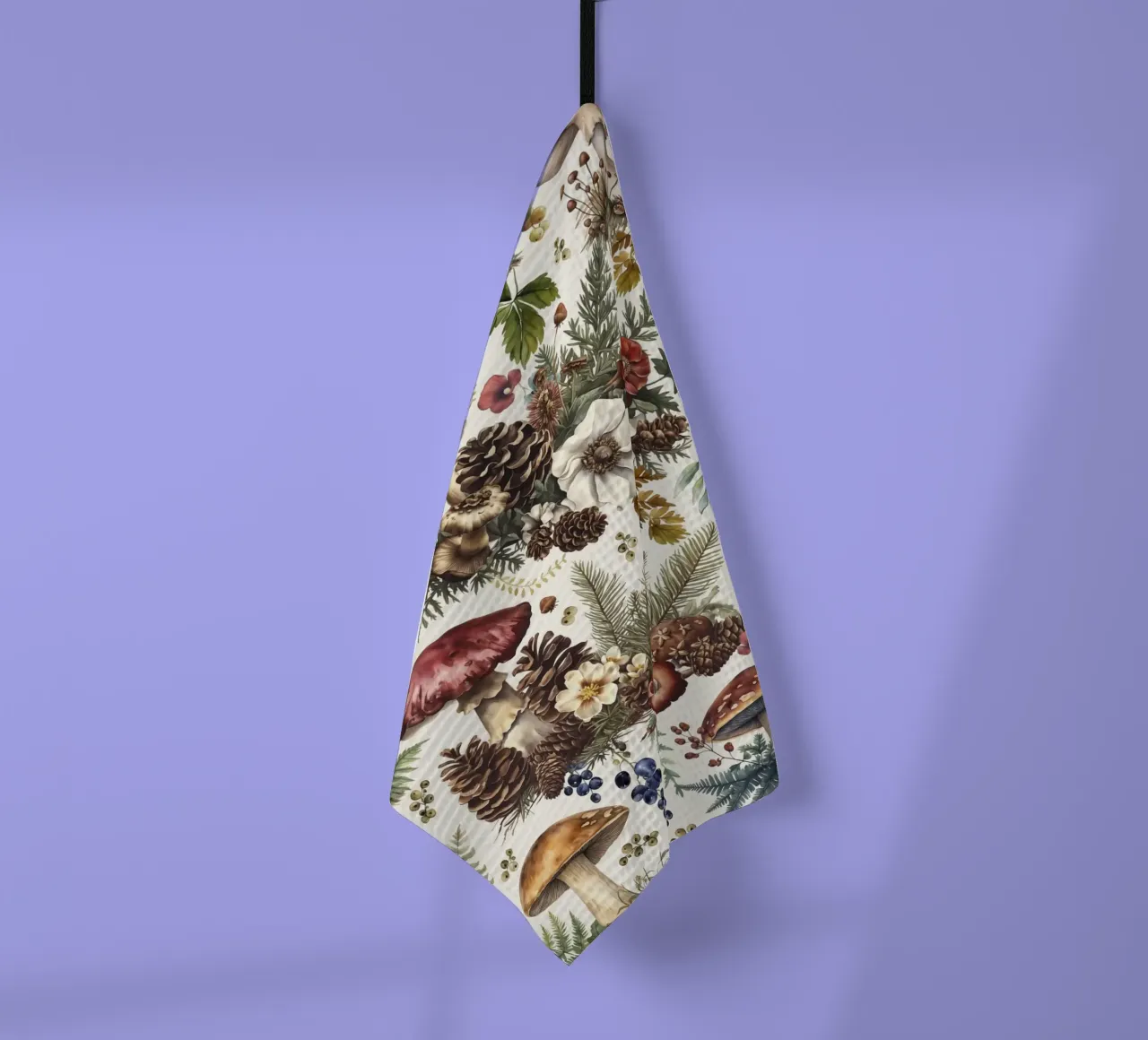 Breloque champignon des bois Autumn Vibes torchon de Andrea Haase Vintage World