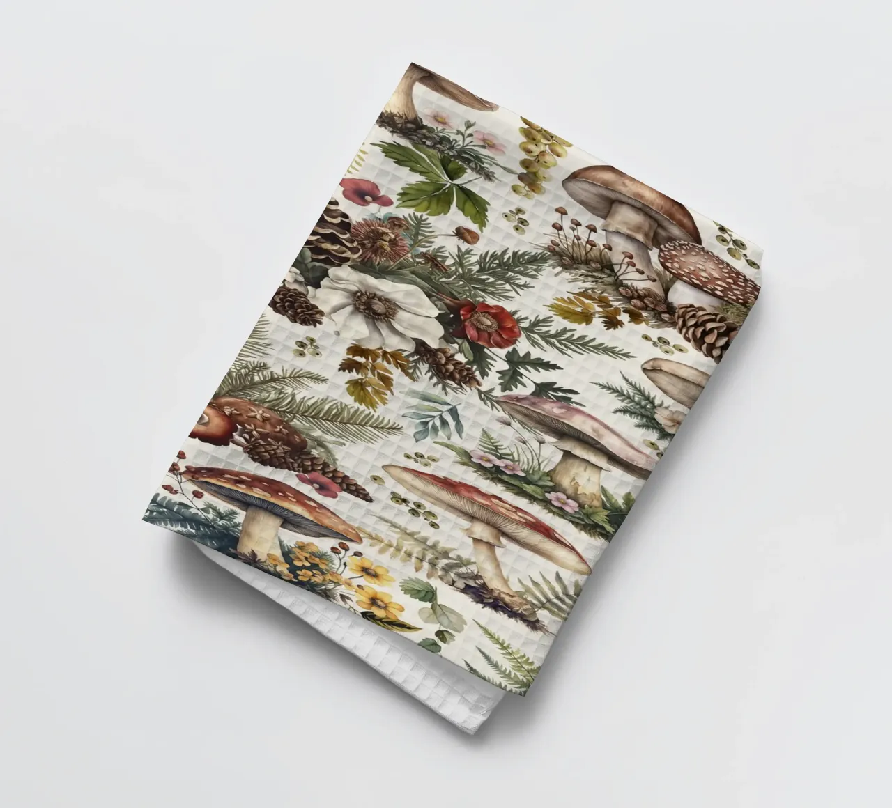 Breloque champignon des bois Autumn Vibes torchon de Andrea Haase Vintage World
