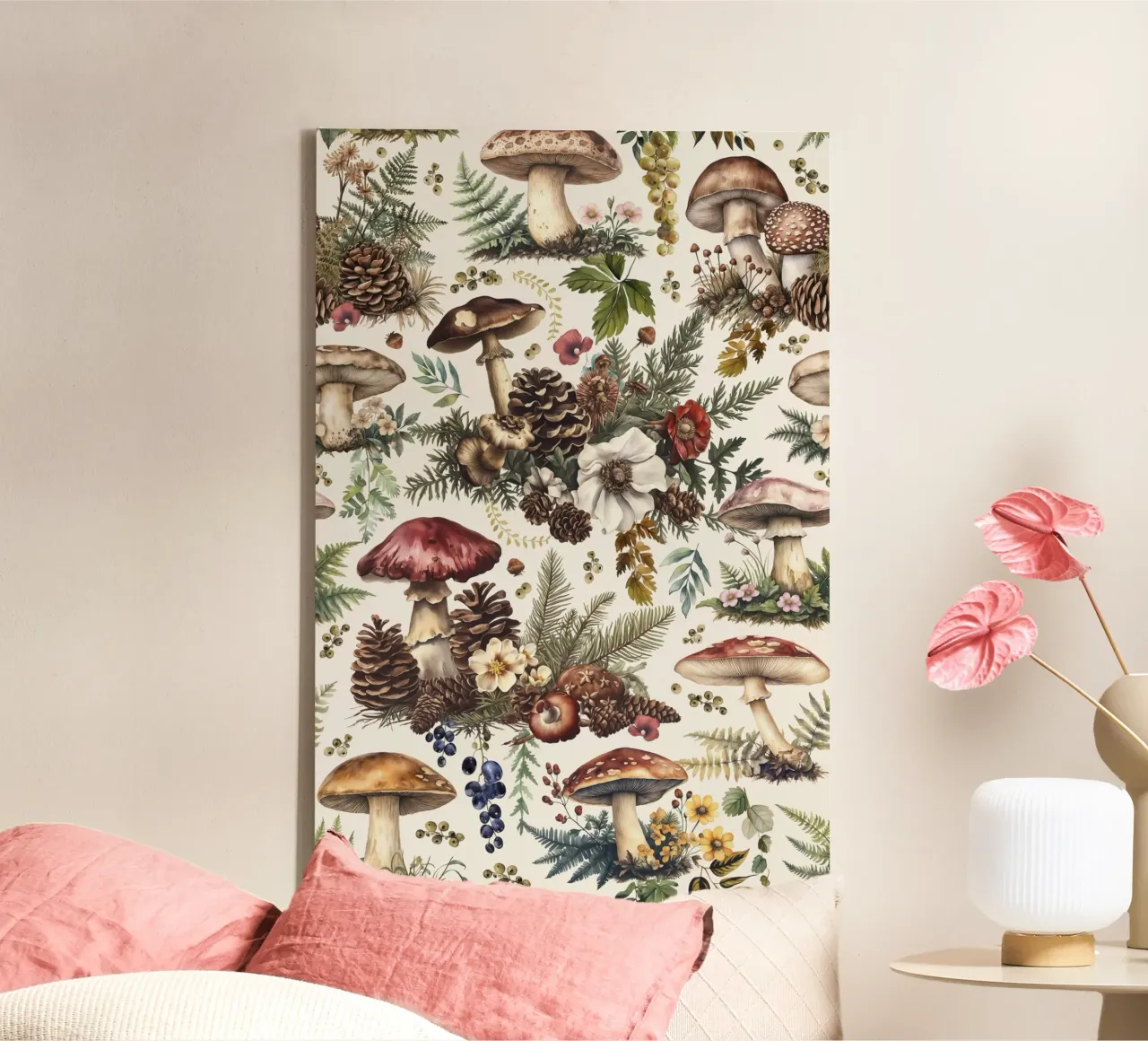 Amuleto Seta del bosque Autumn Vibes lienzo con Marco flotante de Andrea Haase Vintage World