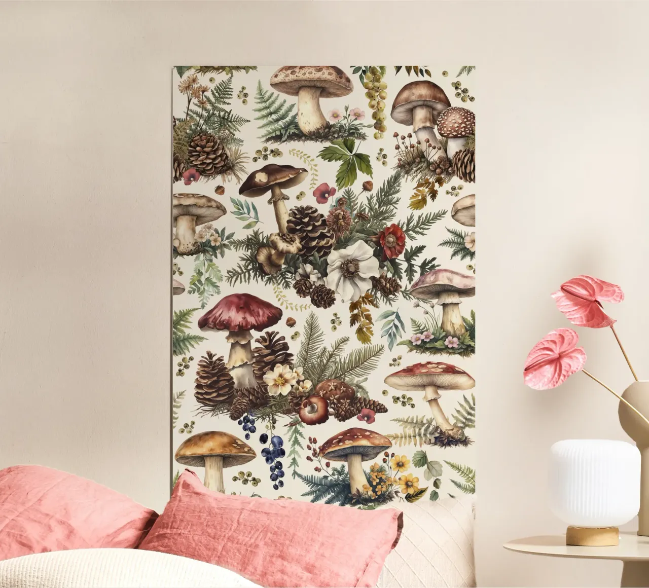 Amuleto Seta del bosque Autumn Vibes poster con marco de aluminio de Andrea Haase Vintage World