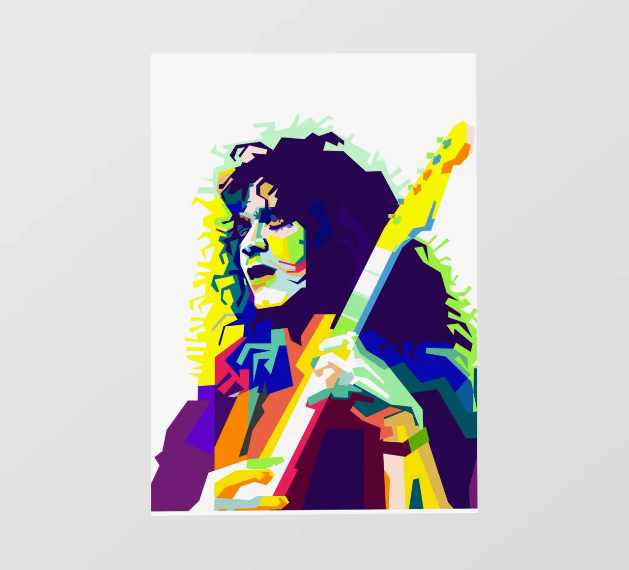 EVH chitarrista più rock Art WPAP telo in pvc da Artkreator
