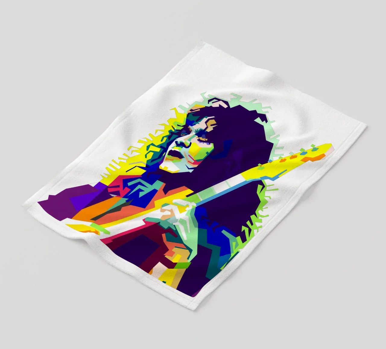 EVH chitarrista più rock Art WPAP coperta in pile da Artkreator