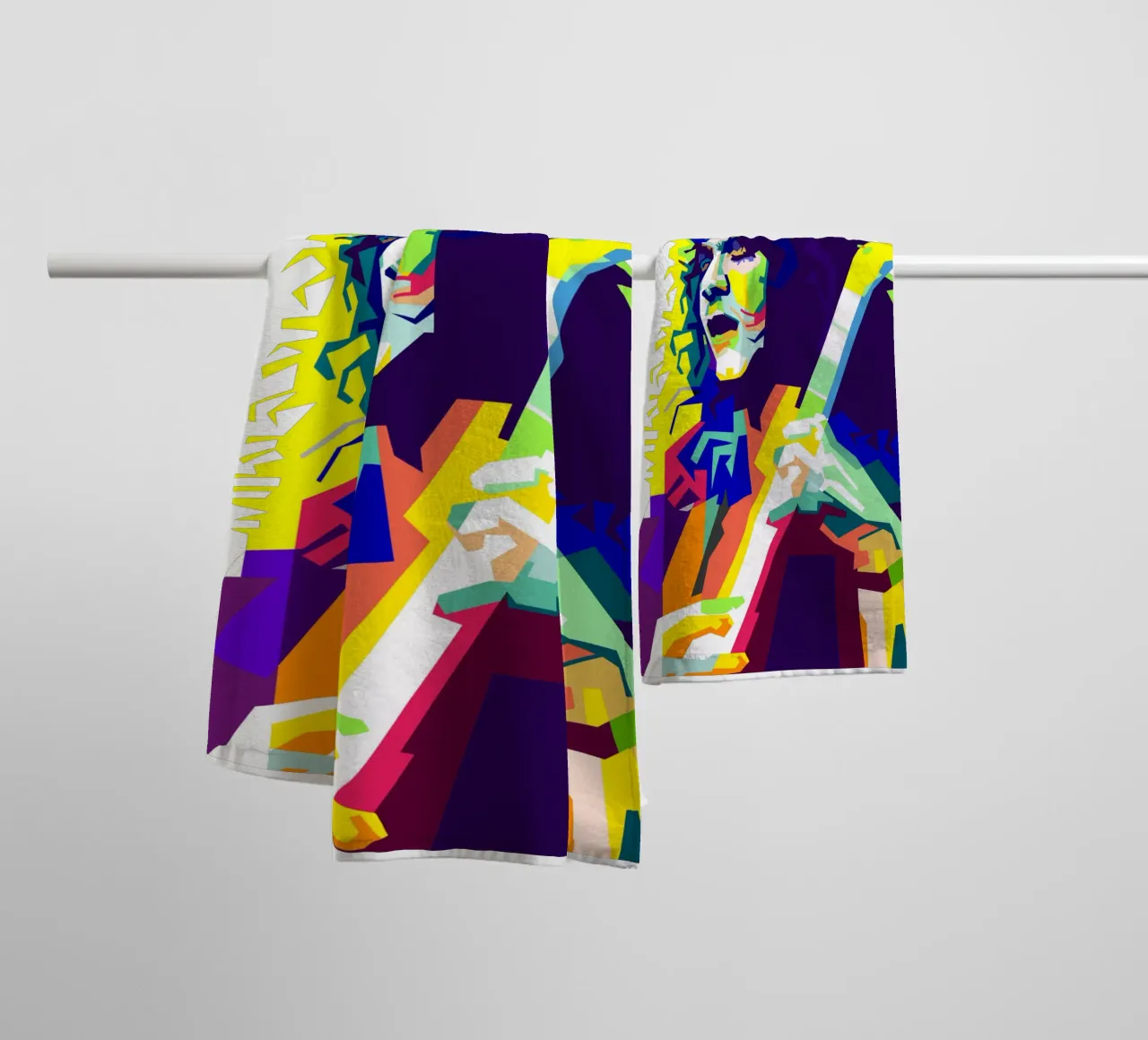 EVH chitarrista più rock Art WPAP asciugamano da bagno da Artkreator