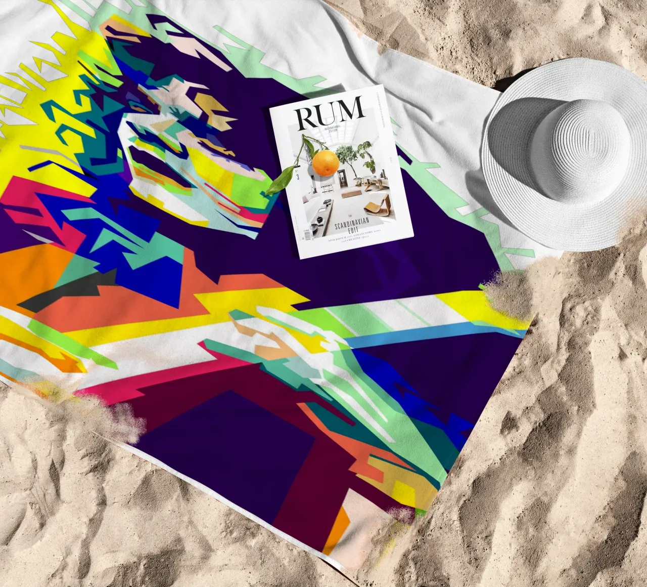 EVH chitarrista più rock Art WPAP telo mare da Artkreator