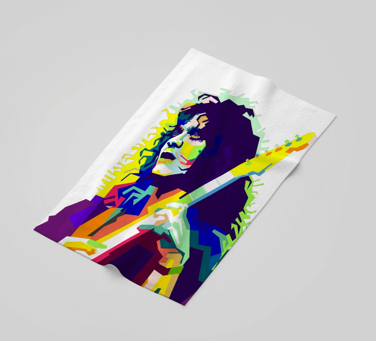 EVH chitarrista più rock Art WPAP telo mare da Artkreator