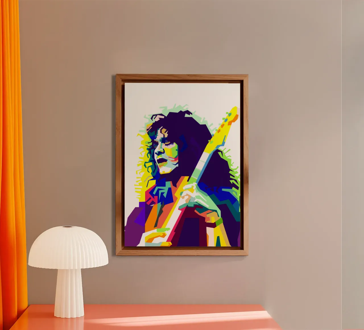 EVH chitarrista più rock Art WPAP alluminio dibond da Artkreator
