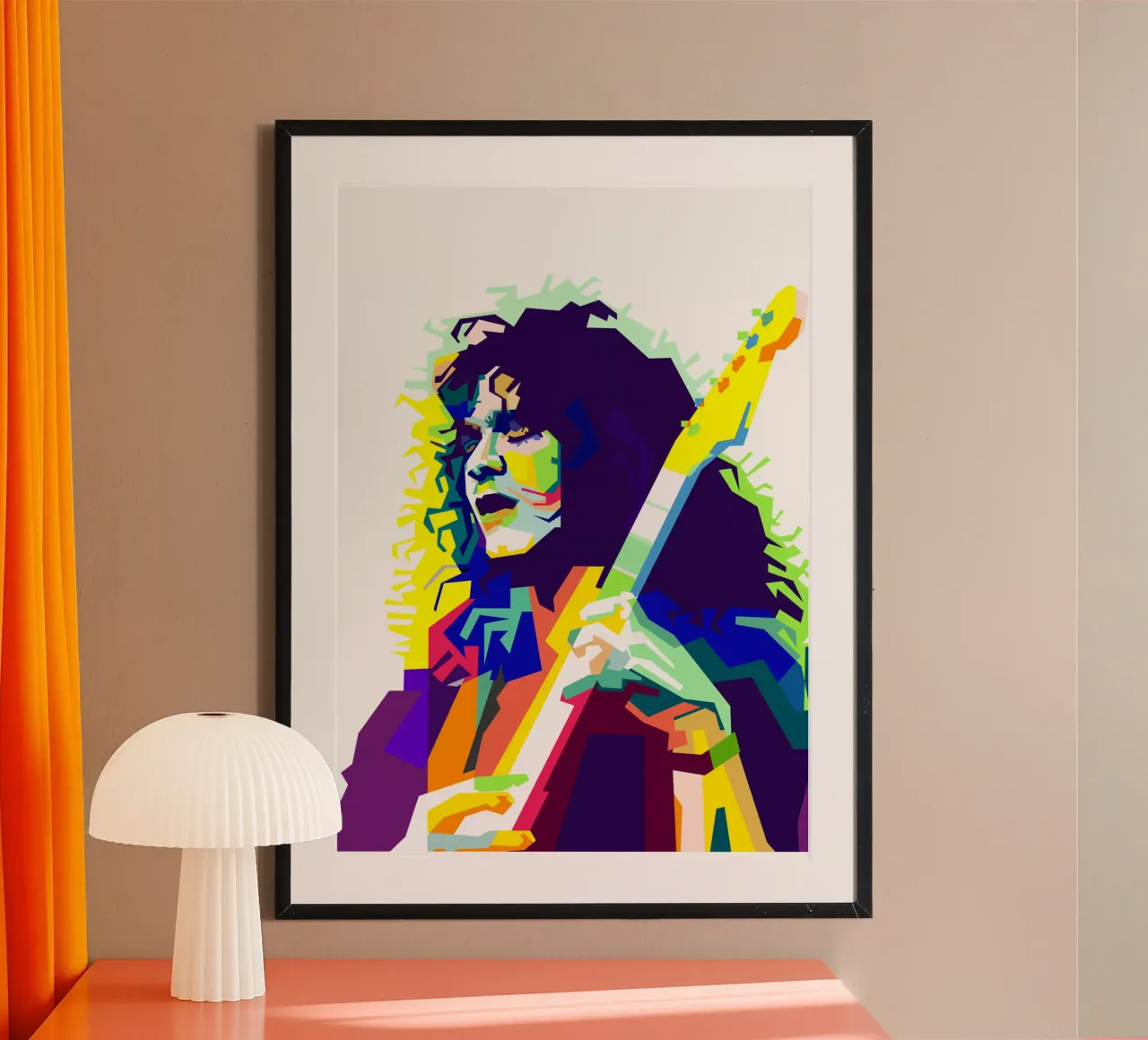 EVH chitarrista più rock Art WPAP poster con telaio in plastica da Artkreator