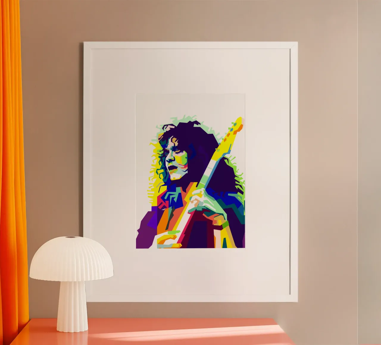 EVH chitarrista più rock Art WPAP poster con telaio in plastica da Artkreator