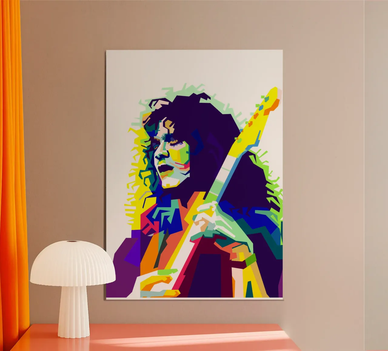 EVH chitarrista più rock Art WPAP poster con telaio in plastica da Artkreator