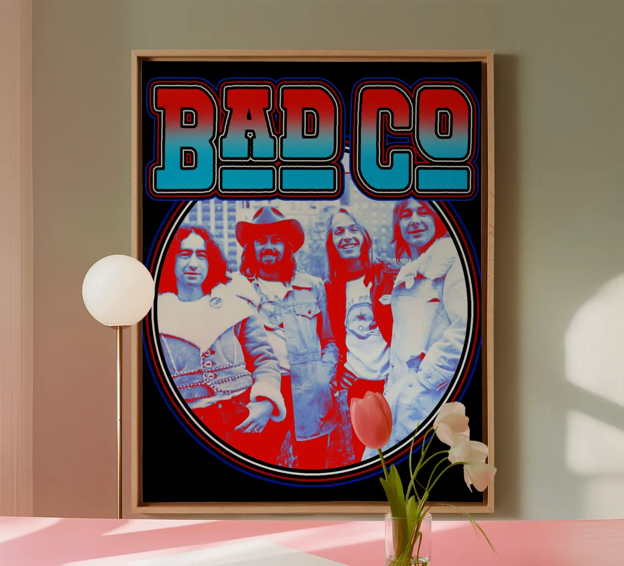 Grunge Hard rock Bad Company tela con Cornice a cassetta da igoshdesigns