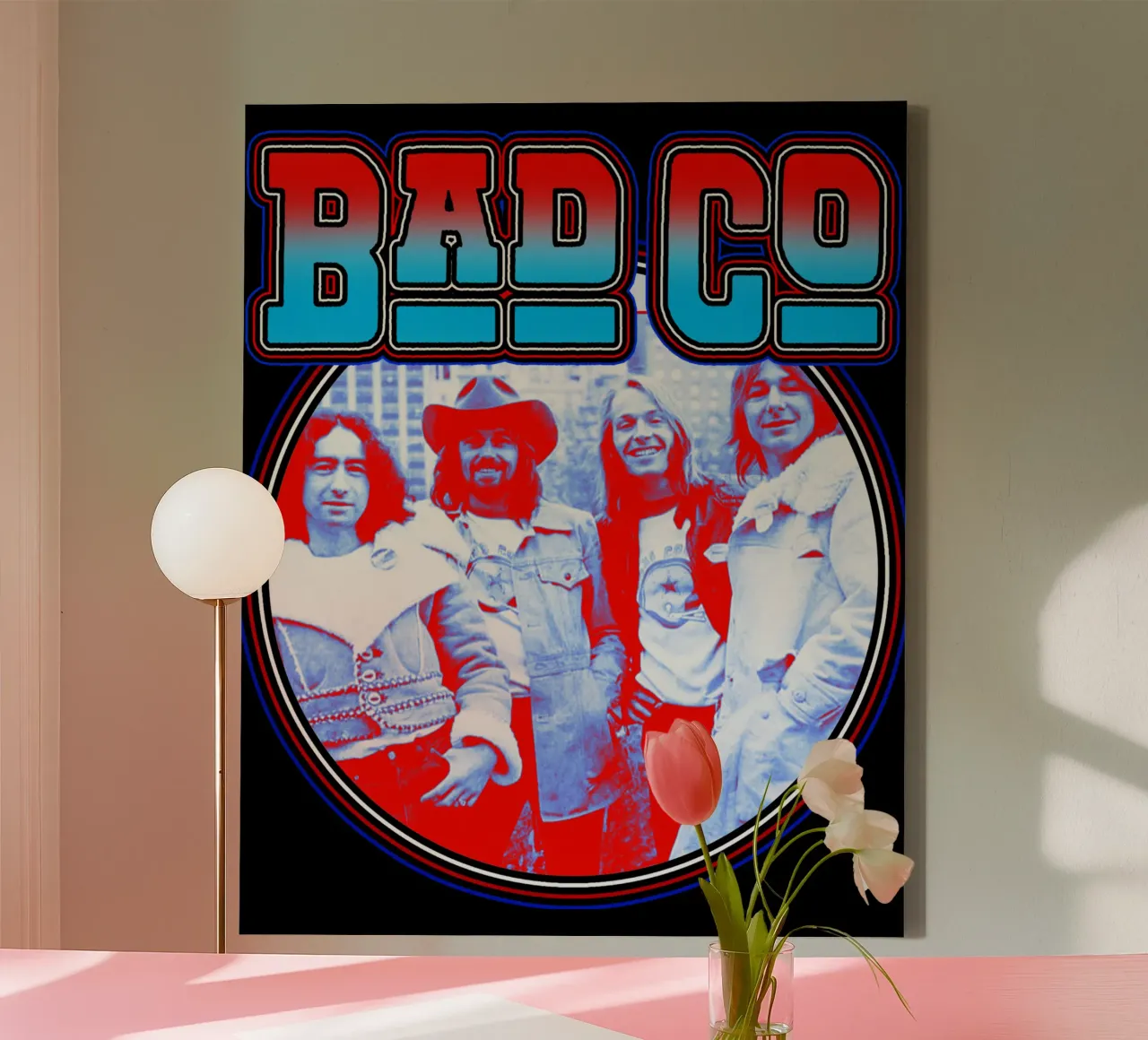 Grunge Hard rock Bad Company tela con Cornice a cassetta da igoshdesigns