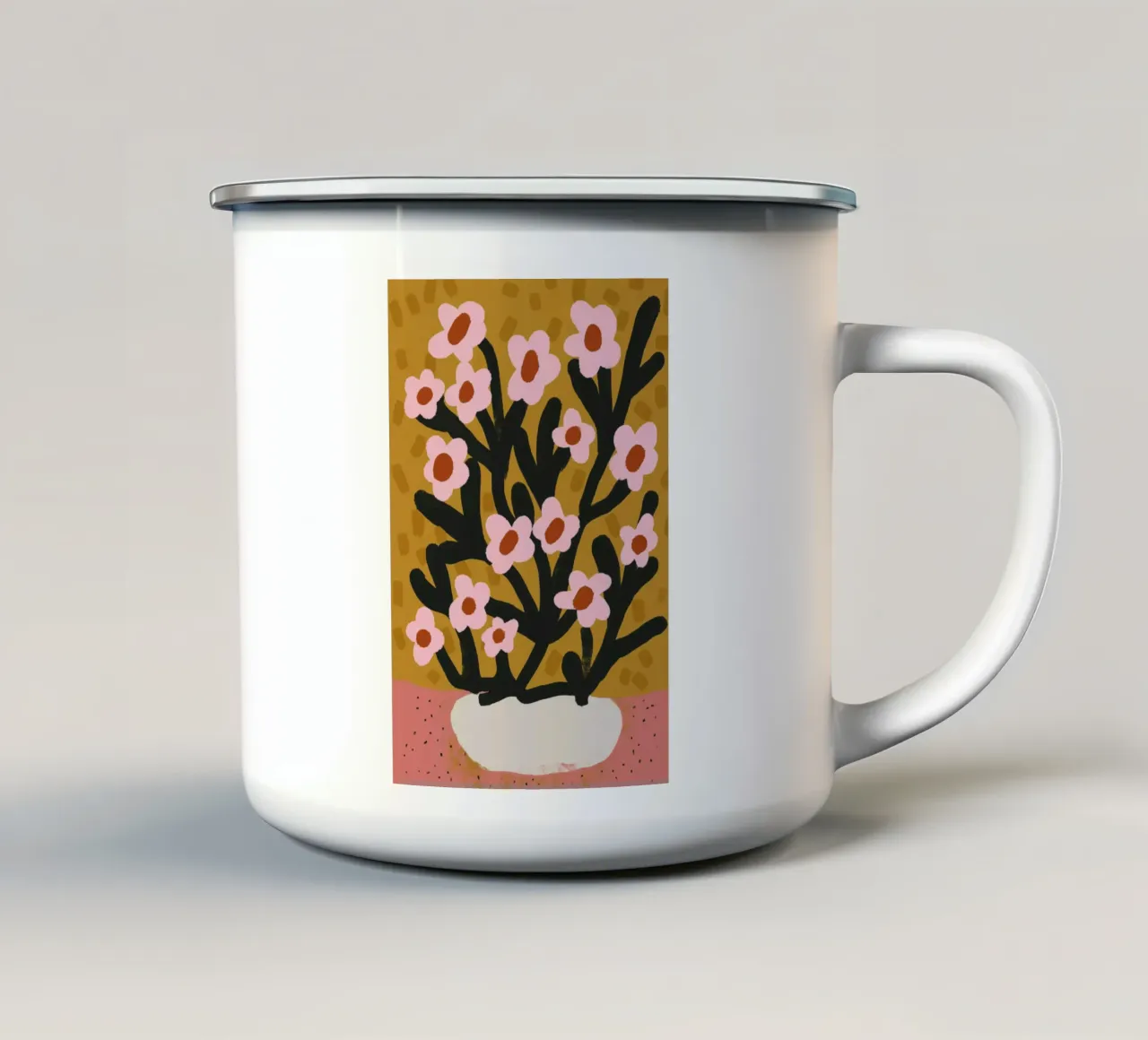 Pastel Flower Impression No 2 tazza in smalto da treechild