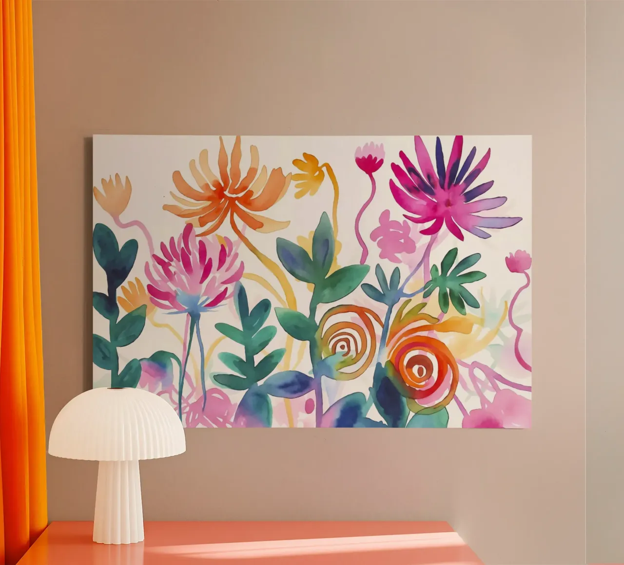 Un giardino di fiori selvatici stravagante tela con Cornice a cassetta da Andrea Haase Modern Home