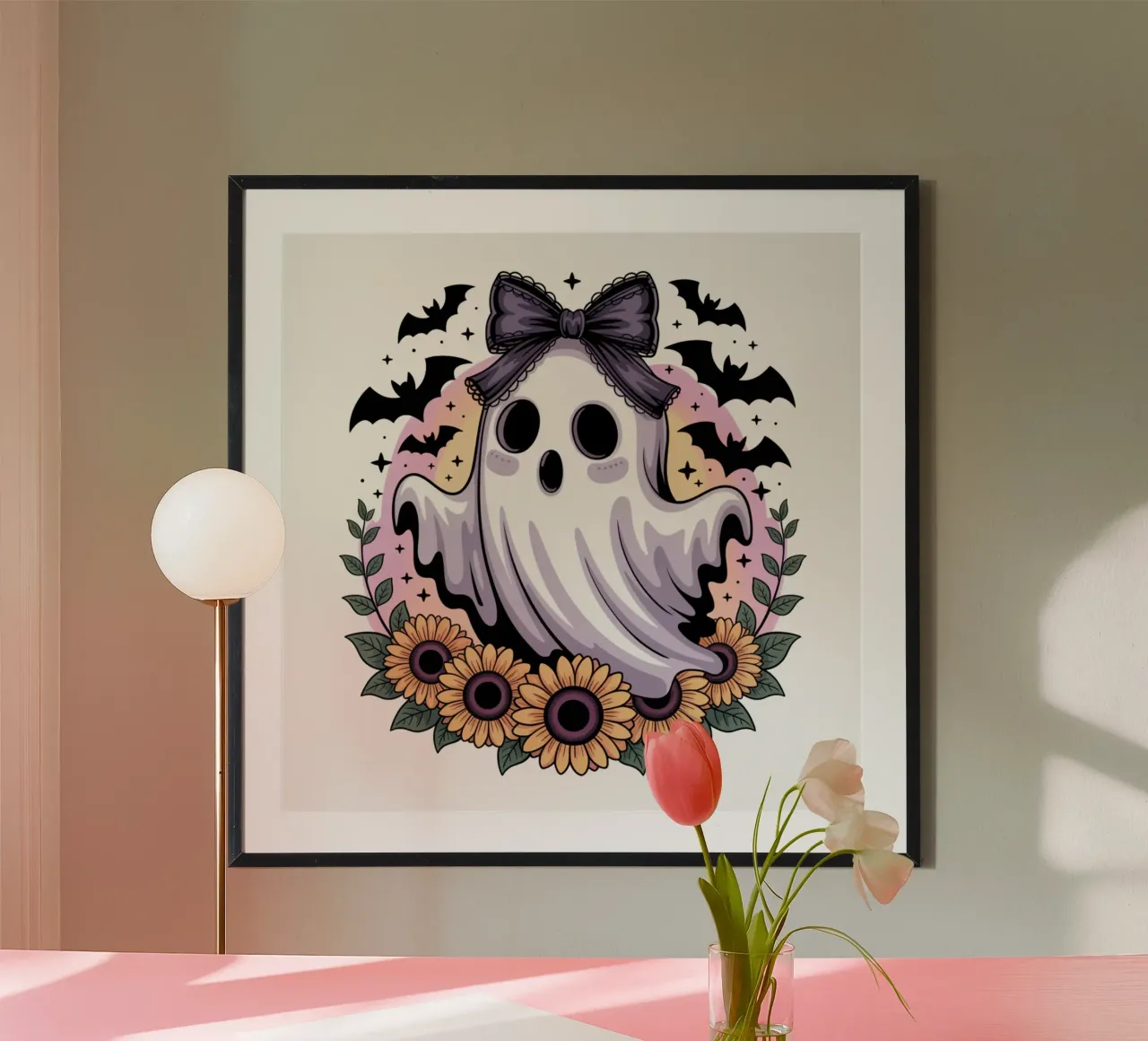 Spooky Kawaii Ghost poster da Sasyall Graphics