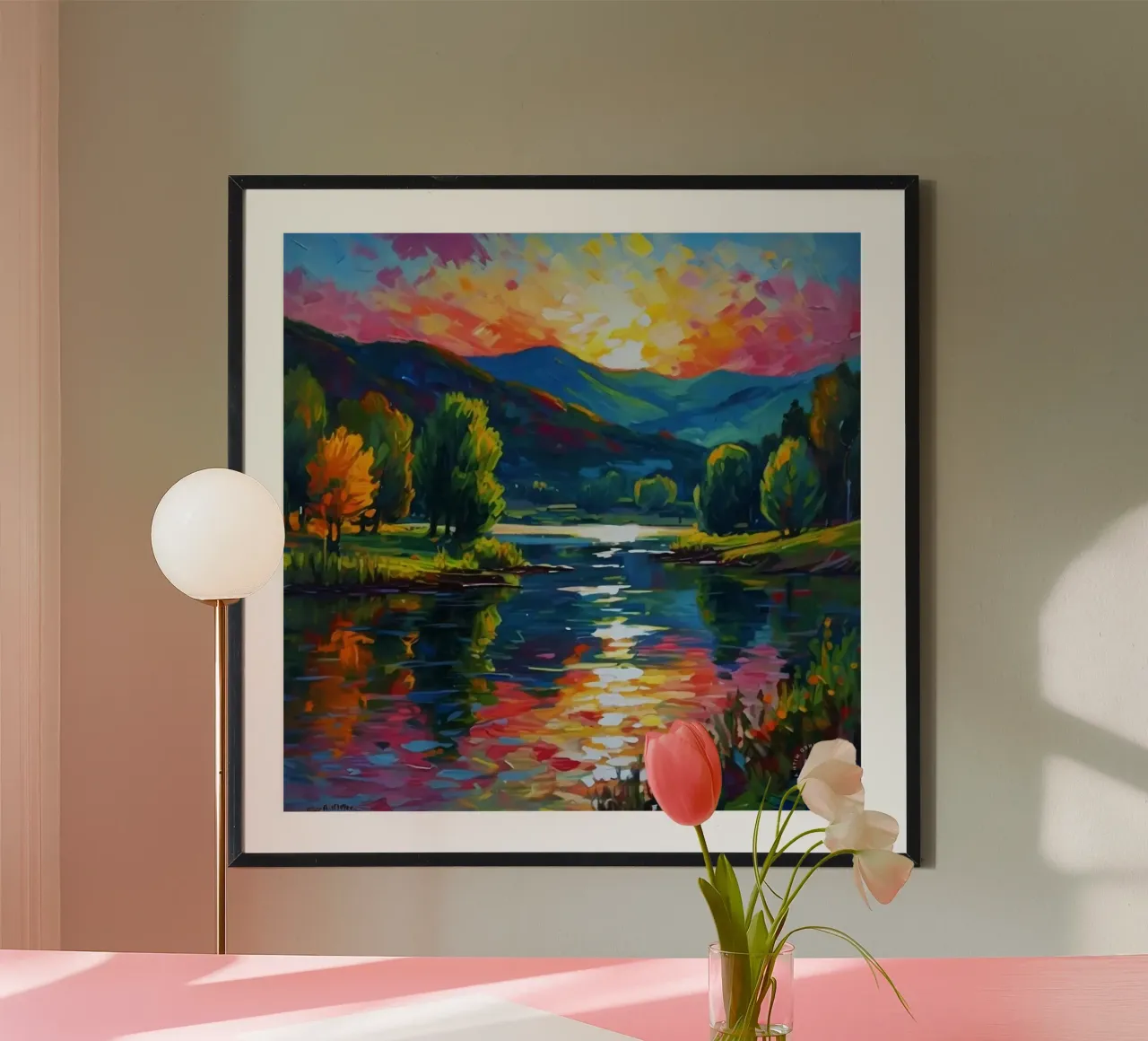Natural scenery poster da mip of map