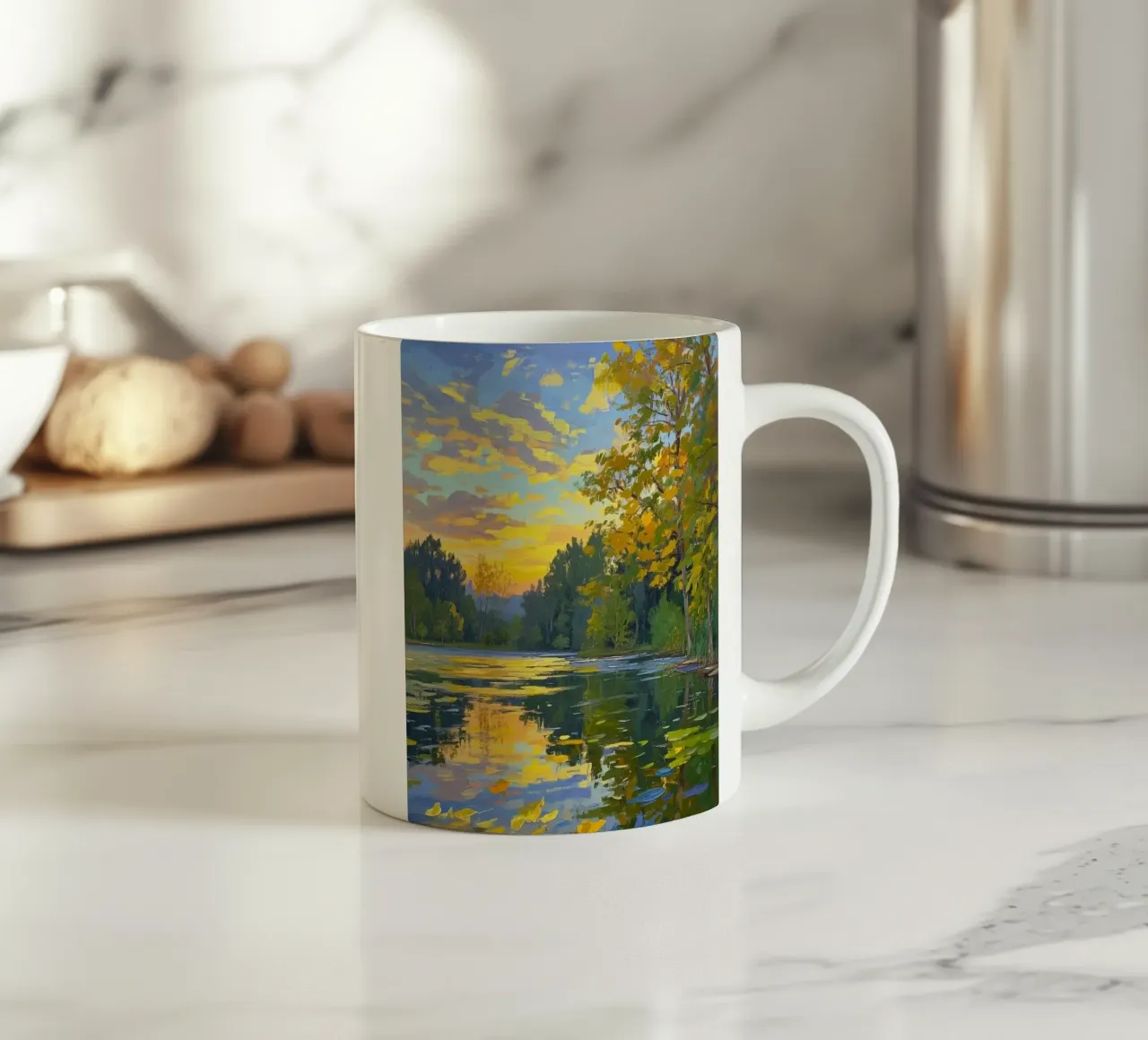 Scenery tazza in ceramica da mip of map