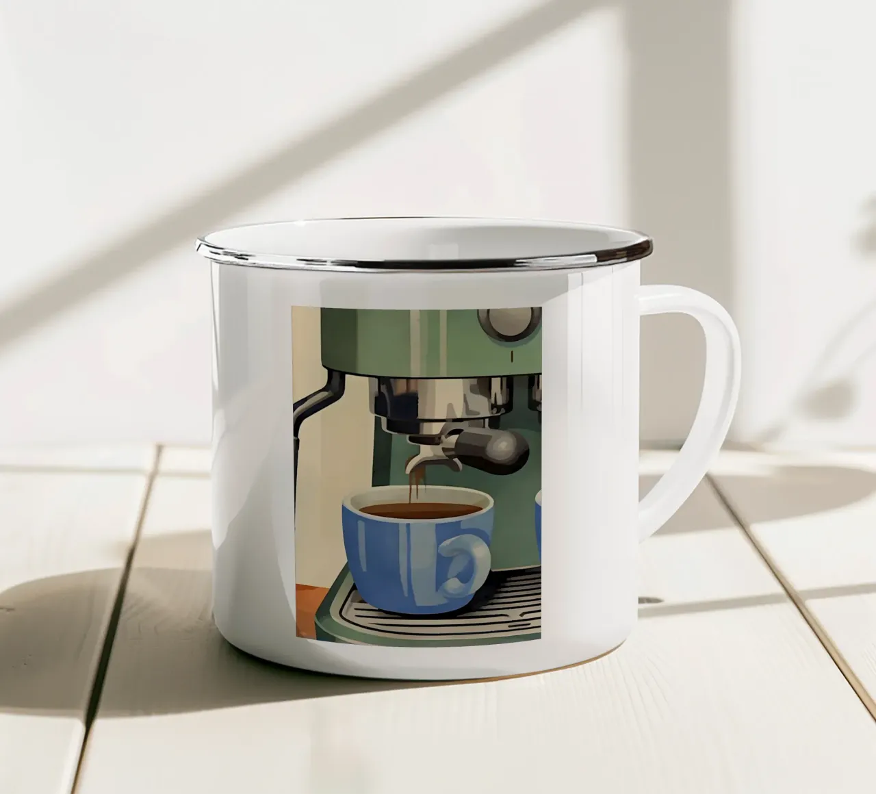 coffee  machine tazza in smalto da Type & Tape