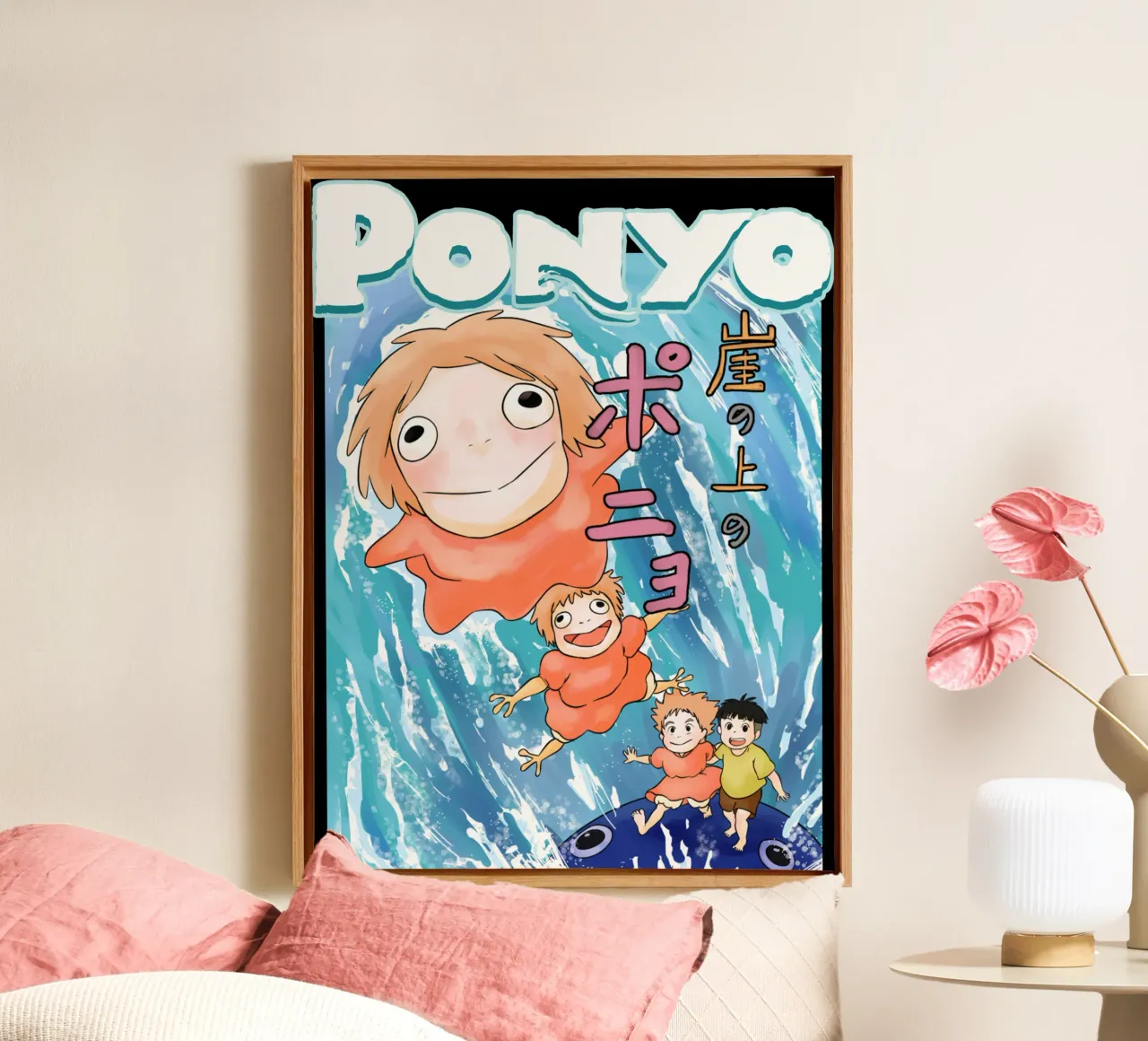 Vector Ponyo canvas met Baklijst van mannys_artt