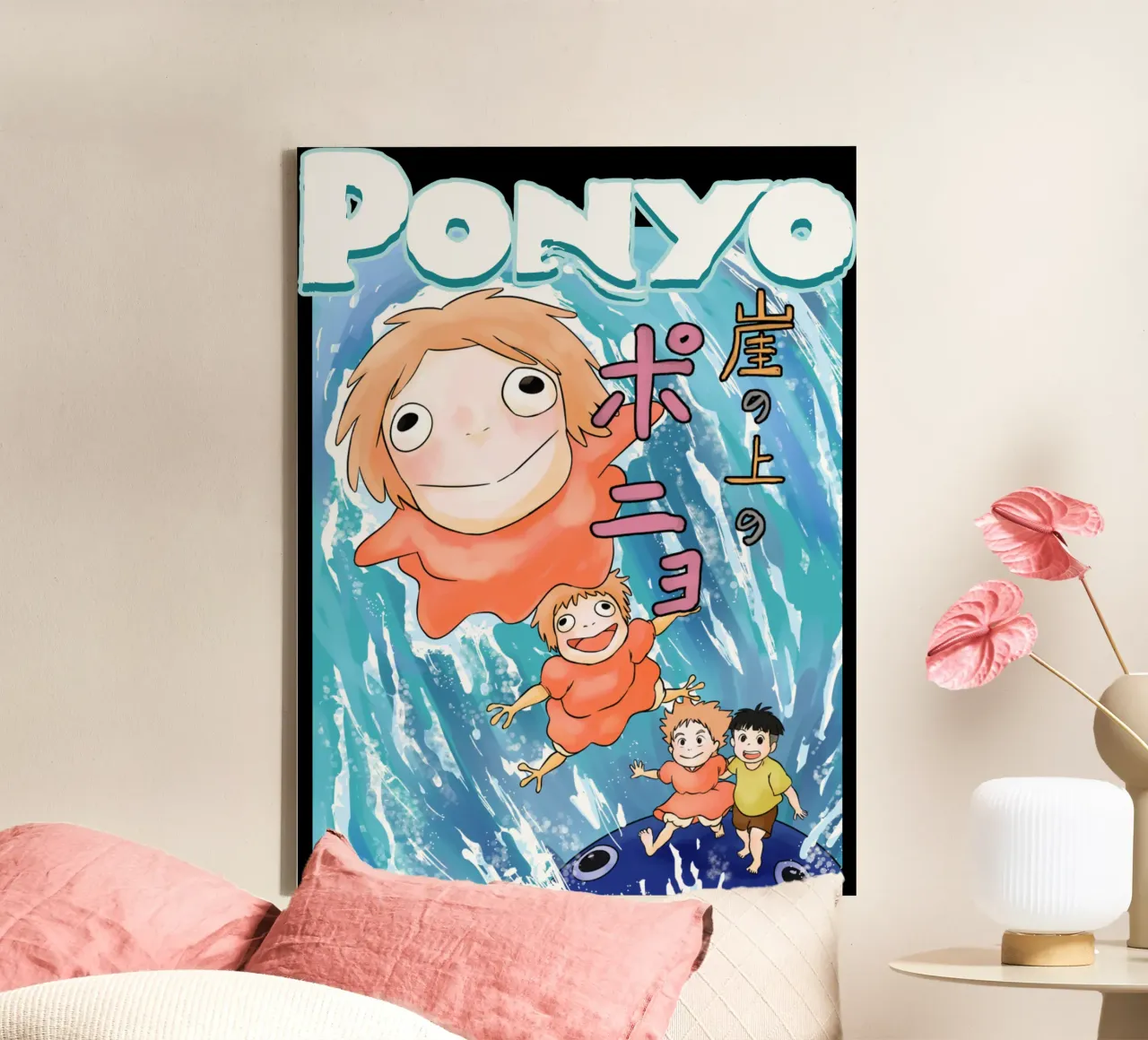 Vector Ponyo canvas met Baklijst van mannys_artt