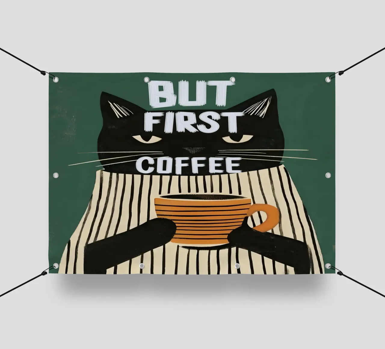 Coffee first telo in pvc da Type & Tape