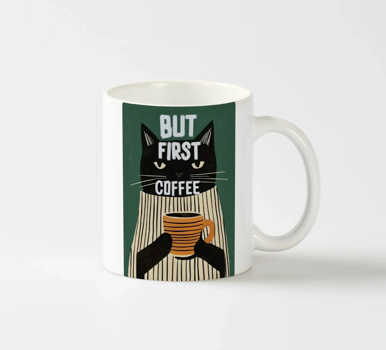 Coffee first tazza in ceramica da Type & Tape