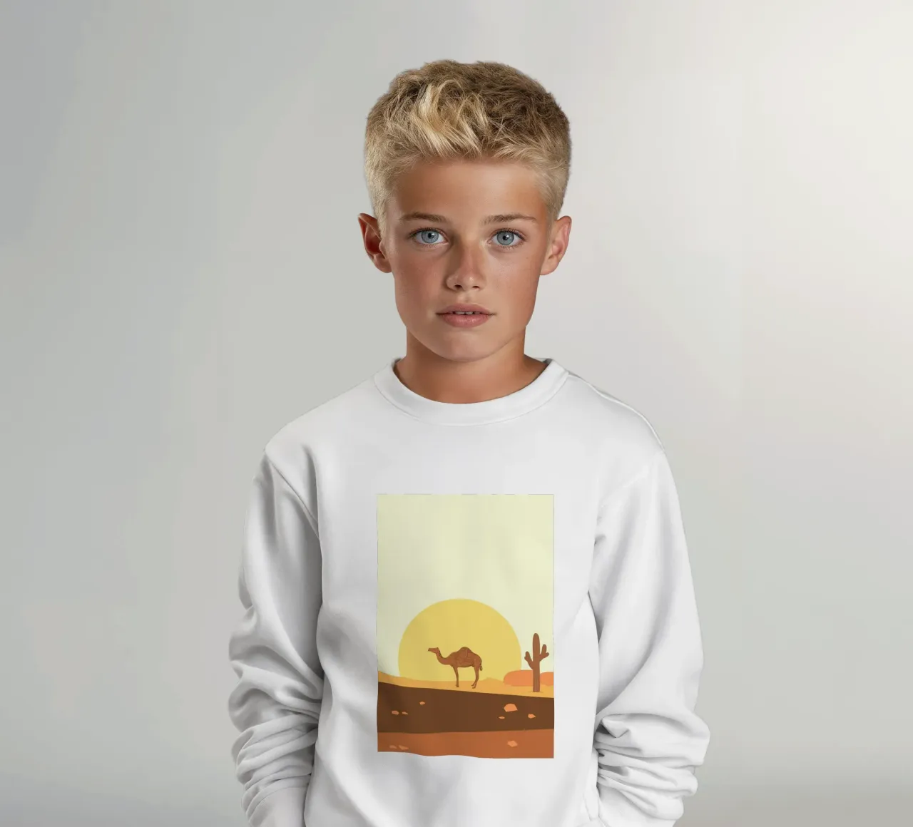 Camel felpa bambino da mip of map