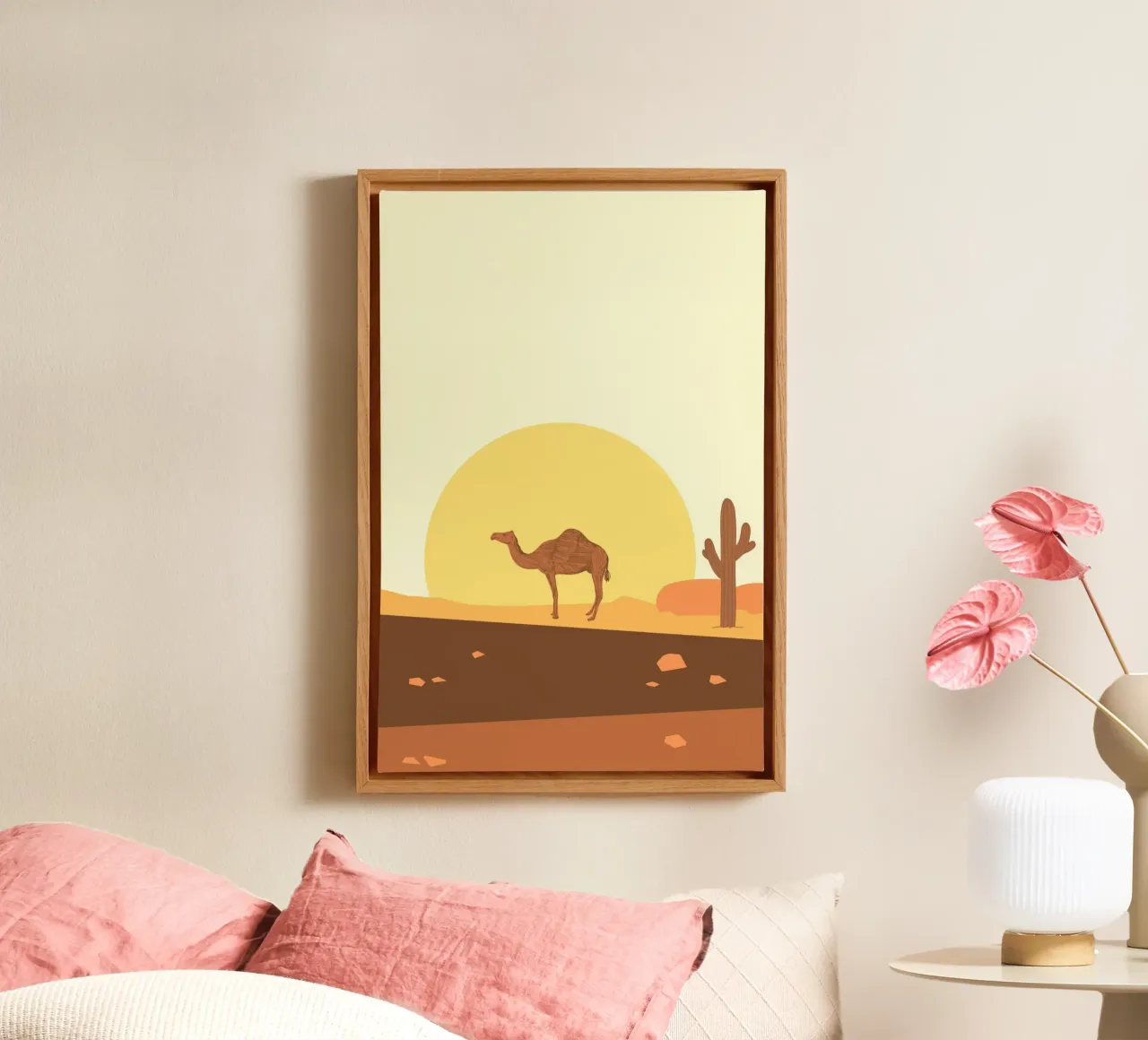 Camel tela con Cornice a cassetta da mip of map