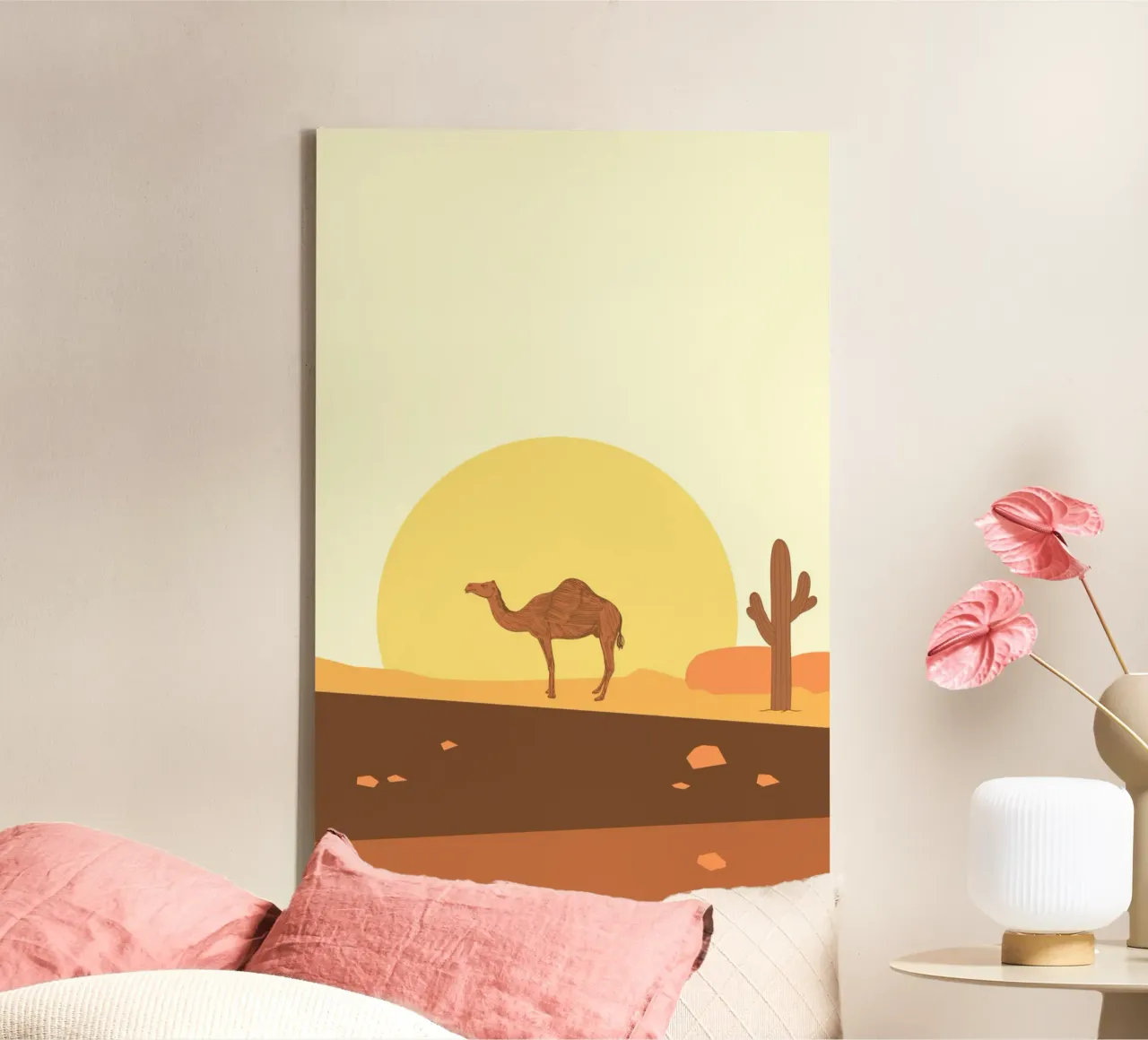Camel tela con Cornice a cassetta da mip of map