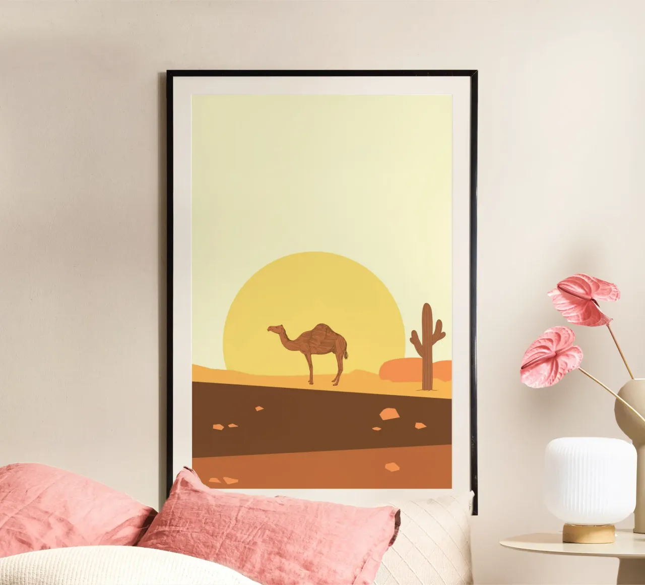 Camel poster da mip of map