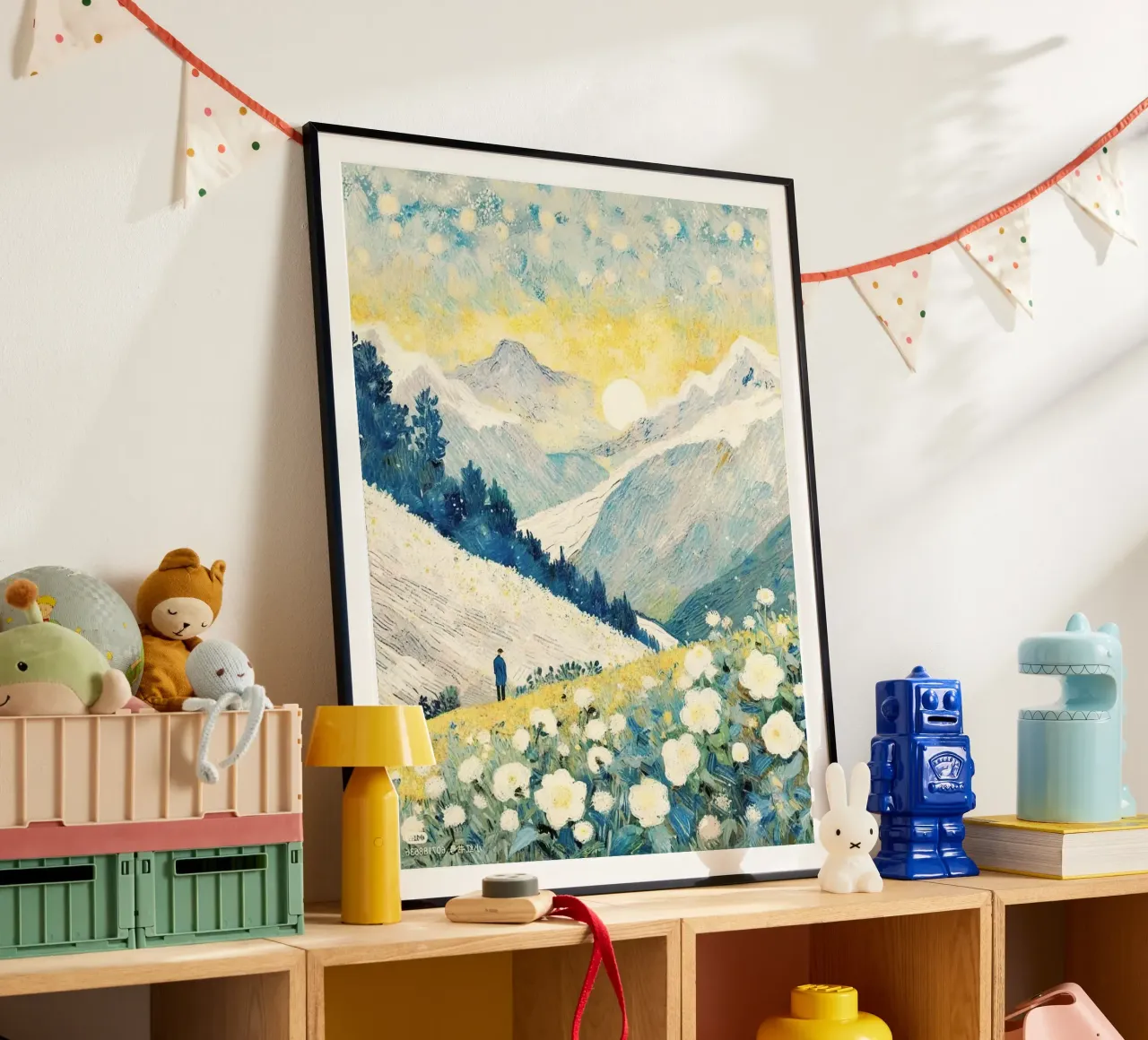 Flower mountain poster da mip of map