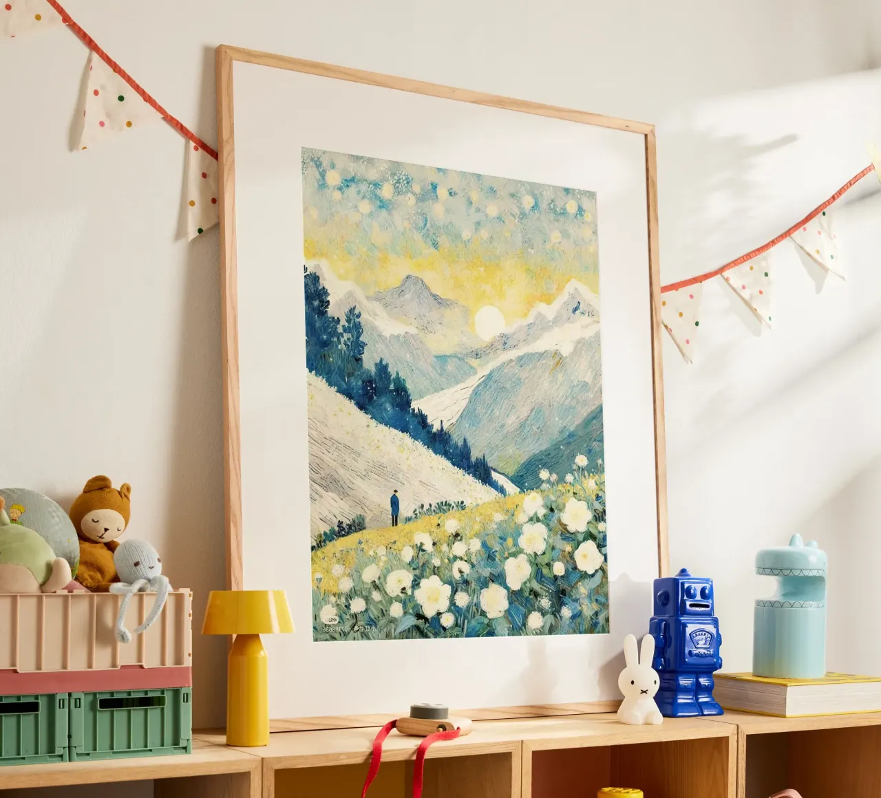 Flower mountain poster da mip of map