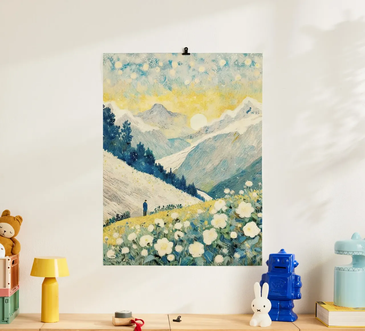 Flower mountain poster da mip of map
