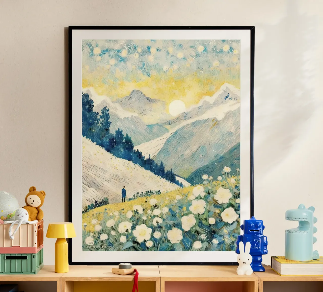 Flower mountain poster da mip of map