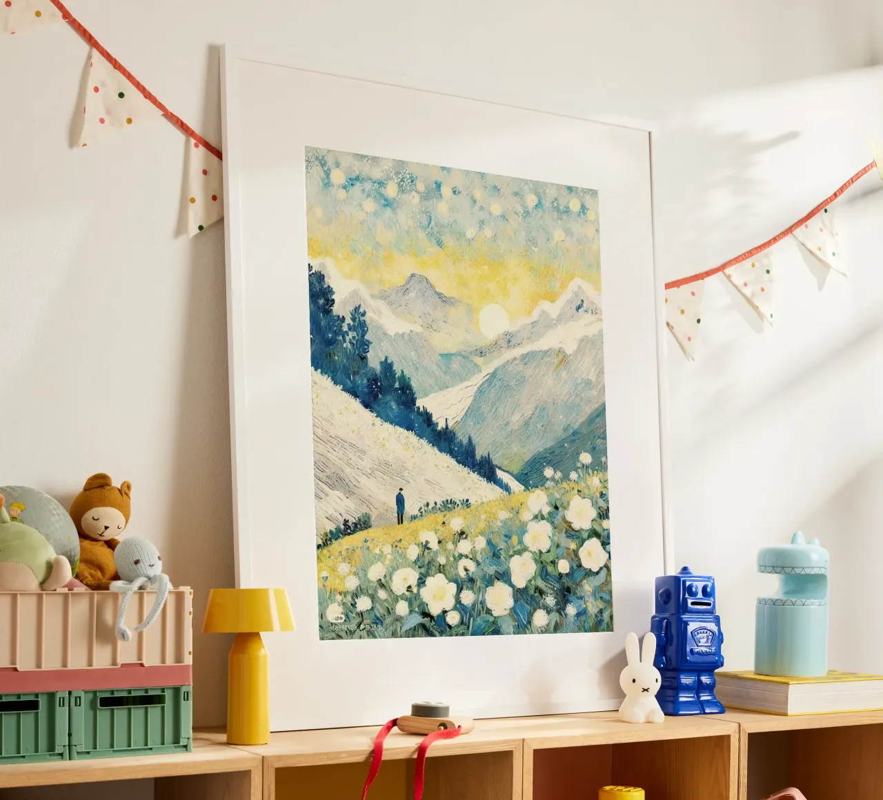 Flower mountain poster da mip of map