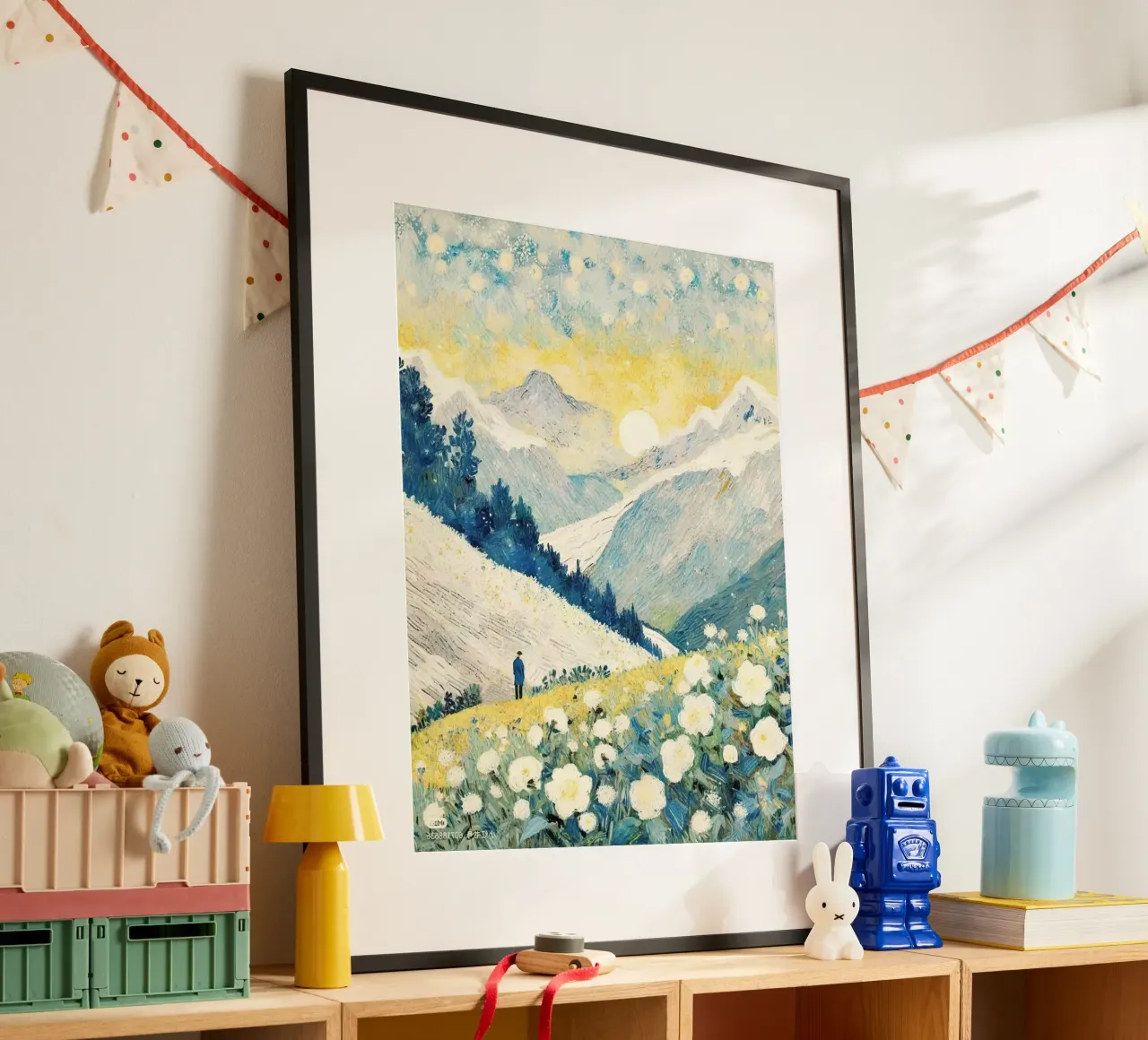 Flower mountain poster da mip of map