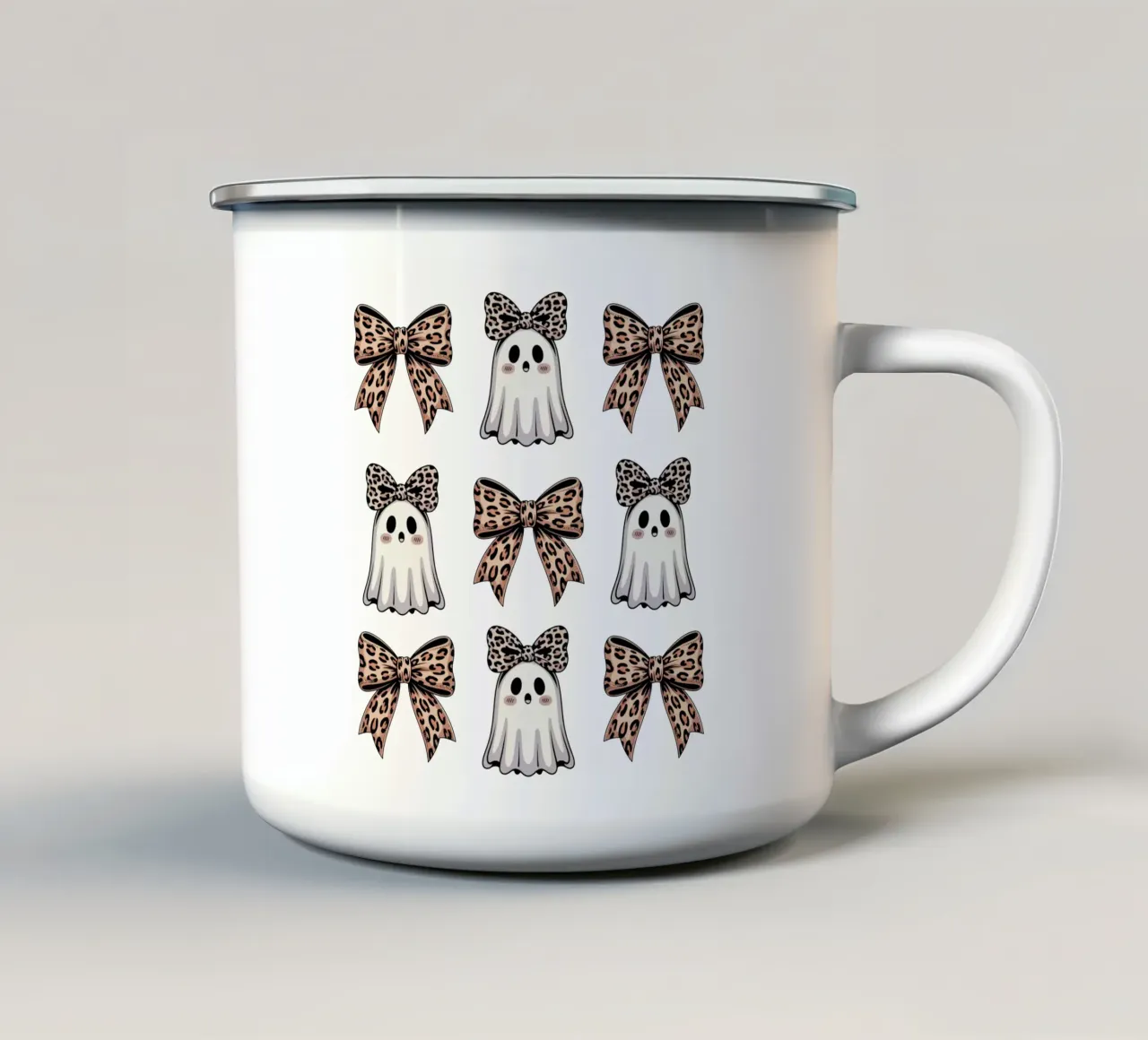 Coquette Ghosts And Bows tazza in smalto da Sasyall Graphics