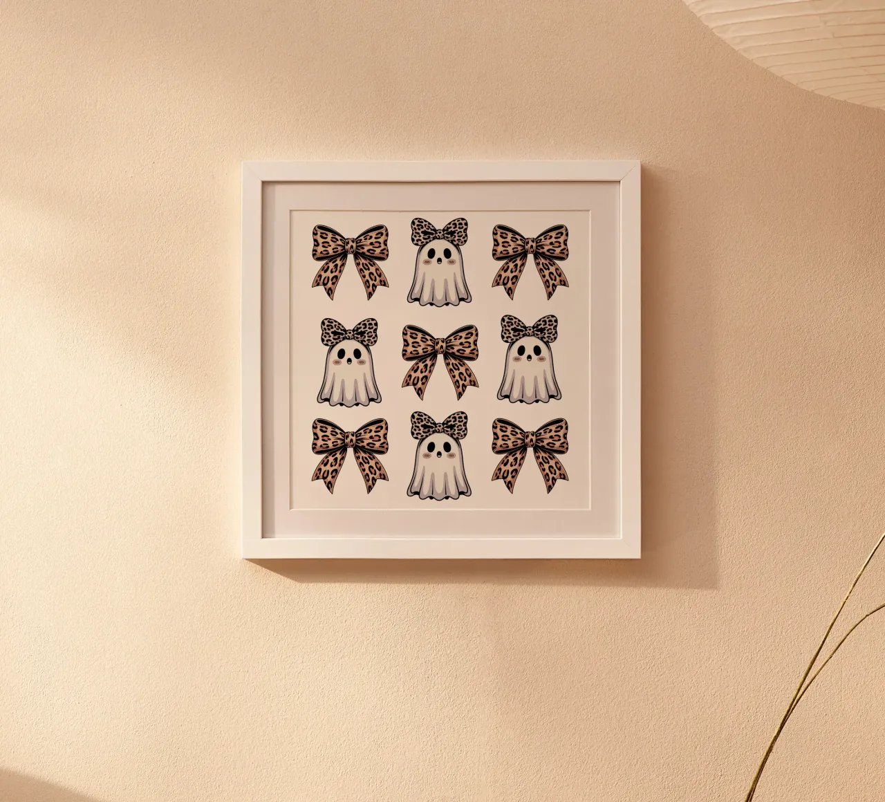 Coquette Ghosts And Bows poster con telaio in alluminio da Sasyall Graphics