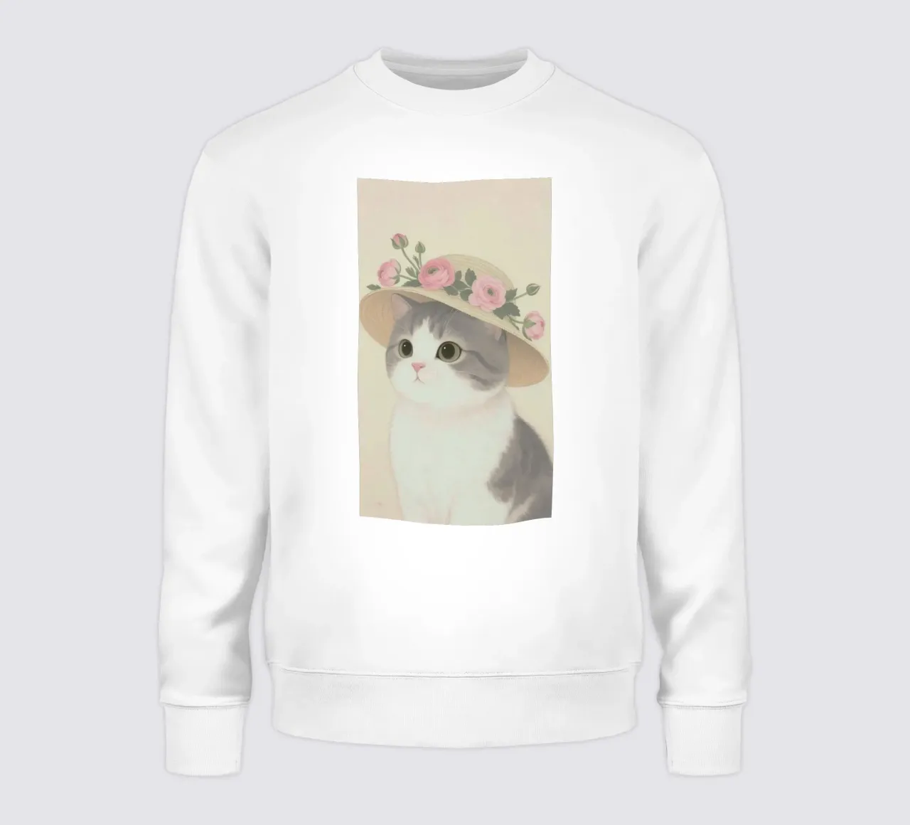 The Cat and the Flower Hat felpa da mip of map