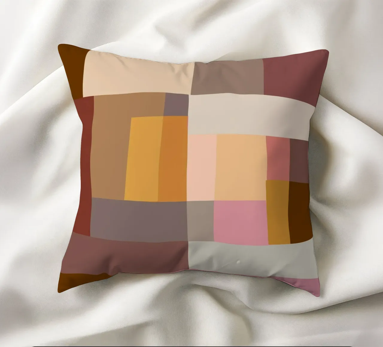 Mosaic Color Blocking | Warm & Neutral cuscino da sabidussi