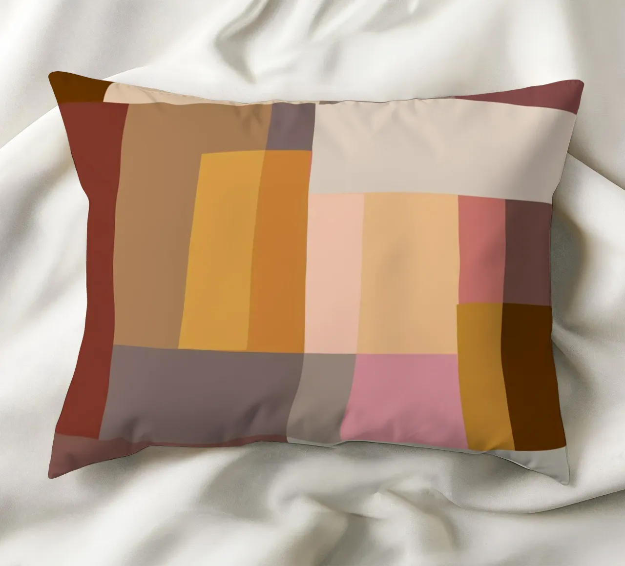 Mosaic Color Blocking | Warm & Neutral cuscino da sabidussi