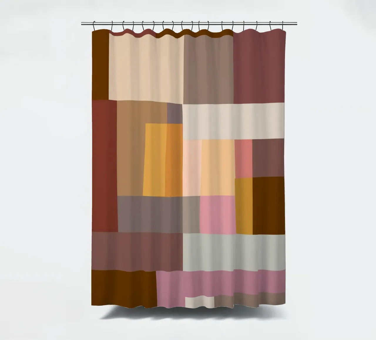 Mosaic Color Blocking | Warm & Neutral tenda da doccia da sabidussi