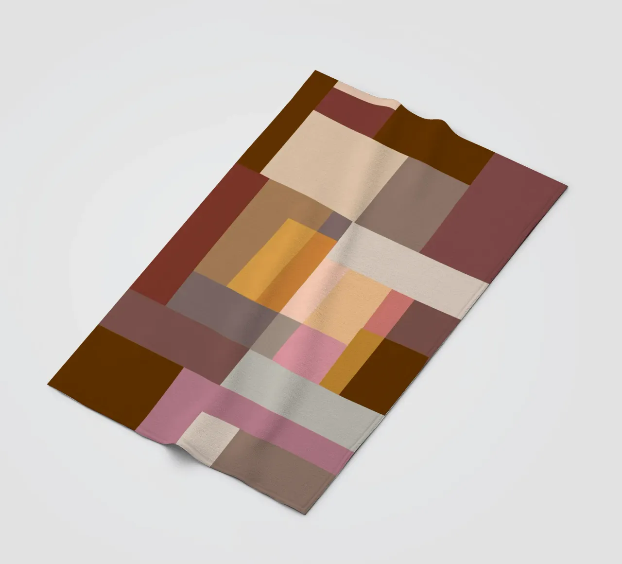 Mosaic Color Blocking | Warm & Neutral coperta in pile da sabidussi